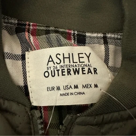 New! Ashley by 26 International Outerwear Olive Green Jacket Coat Women’s Medium - Picture 7 of 8